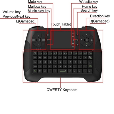 10m Control Distance Rechargeable Remote Control Keyboard For Smart TV