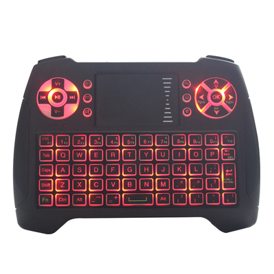 Oyun için 3 Renkli Arkadan Aydınlatmalı Uzaktan Kumanda, Touchpad&#39;li P3 Kablosuz Klavye