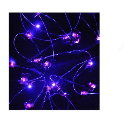 20 LED Sensör Gece Işığı, Purple Kelebek String Işıklar Düğün / Bahçe için